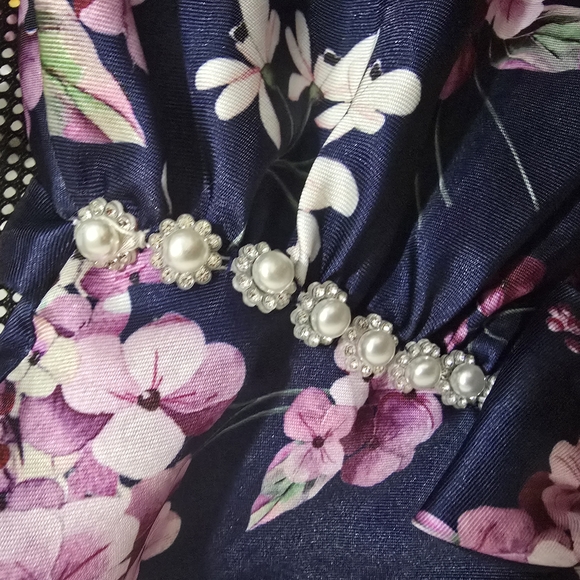 Couture Princess Floral Dress with Satin Lining - Picture 6 of 8